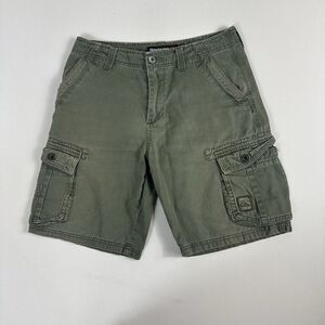 Vintage Y2K Quicksilver Cargo Shorts Mens 30‎ Green Utility Baggy Surf Skate 90s